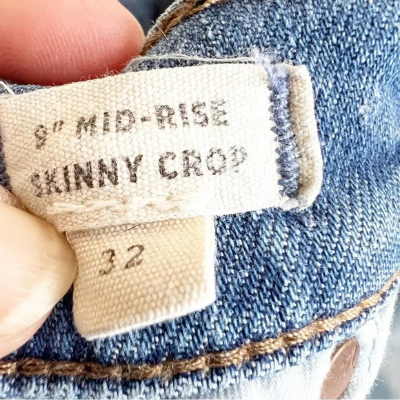 Madewell 9” Midrise Skinny Crop‎ Women’s Size 32 Button Fly Light Wash Stretch - Picture 4 of 10